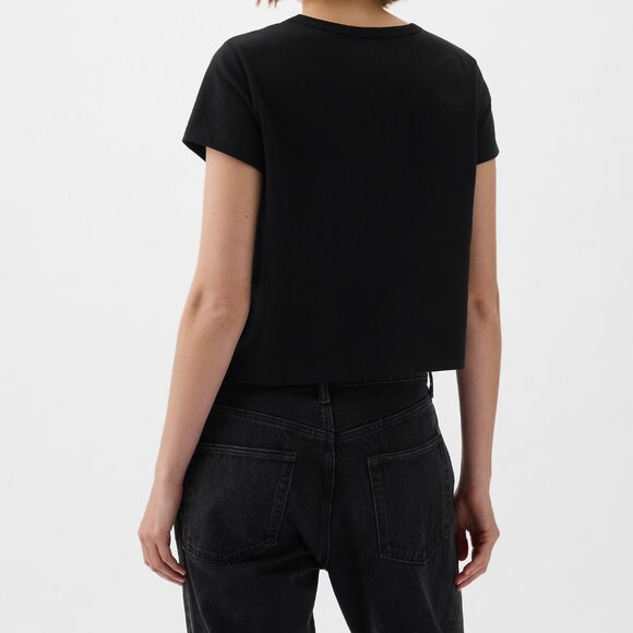 NWT | Gap | VintageSoft Shrunken T-Shirt | Black | Size L - Picture 1 of 7